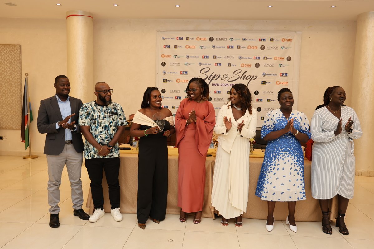 CareSouthSudan's tweet photo. Today, on #IWD2025, CARE🇸🇸, led by our CD, celebrated the power of women in the private sector with Sip Shop. We discussed financial inclusion, women's empowerment, and supportive policies. Thanks to CARE  supporters! When women rise, nations thrive. #OneWomanCan https://t.co/pdQ5GBexXK