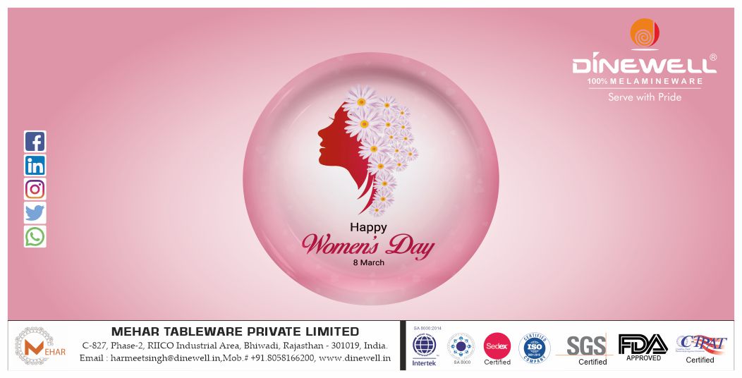 HarmeetBhusari's tweet photo. Dinewell wishes all its female employees, customers, business associates and well wishers, a very Happy Women's Day. https://t.co/l0QGAPTH5o