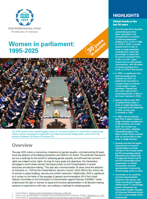 On #IWD congratulations also go to <a href="/rthonjennie/">Rt Hon Jennie</a> who has graced us with her presence on this year's cover of #IPU's #Women in parliament report!🐕 ♀️
Read more 🗞️ 📷ipu.org/WIP30yrs-PR