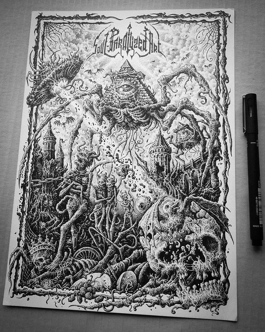 soul_paralyzed's tweet image. The commissioned piece that took me over 100 hours last year.
It’s been a quiet few months, so just a friendly reminder—I’m open for commissions!
#inkdrawing #drawing #openforcommissions