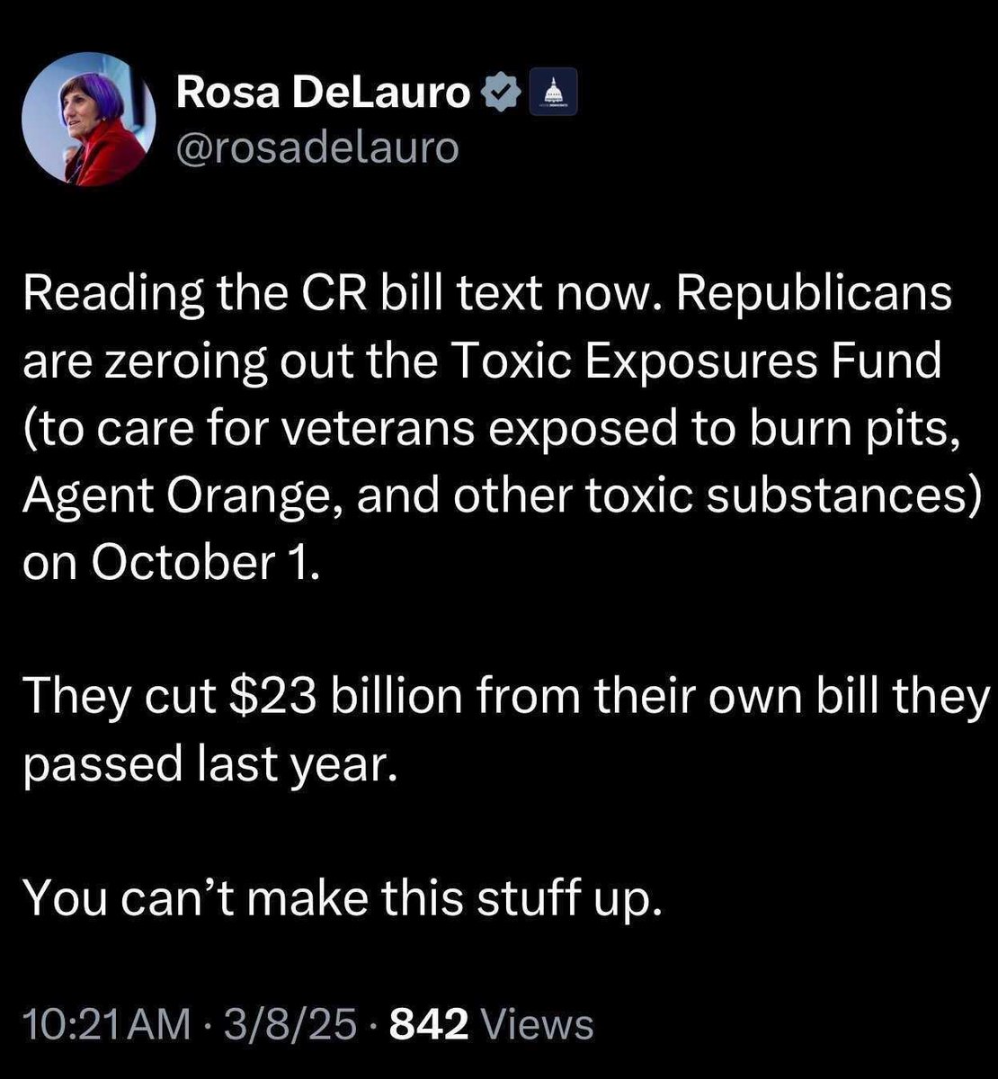 Republicans say they love Veterans, but we know the truth.