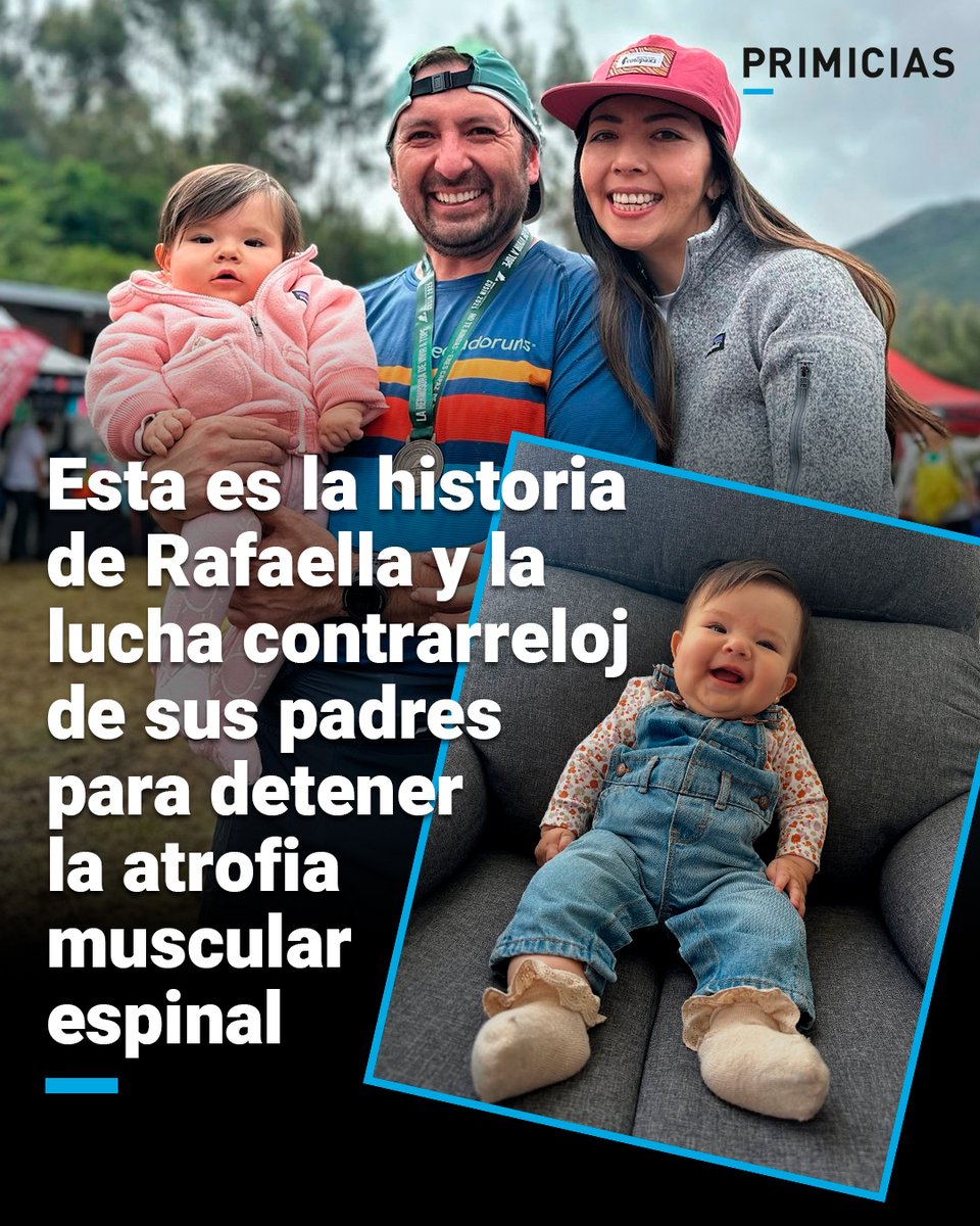 A sus nueve meses de edad, Rafaella fue diagnóstica con atrofia muscular espinal (AME). Sus padres luchan para conseguir un tratamiento que cuesta USD 2 millones. prim.ec/n5yC50VeiT3