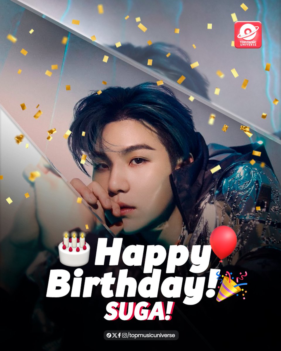 Happy 32nd birthday to the amazing SUGA of BTS!  

— The talented rapper, producer, and songwriter made history as the first rapper to sell 1M album copies in a single day with his solo work. His impressive mixtapes and thoughtful music have earned him worldwide praise and a