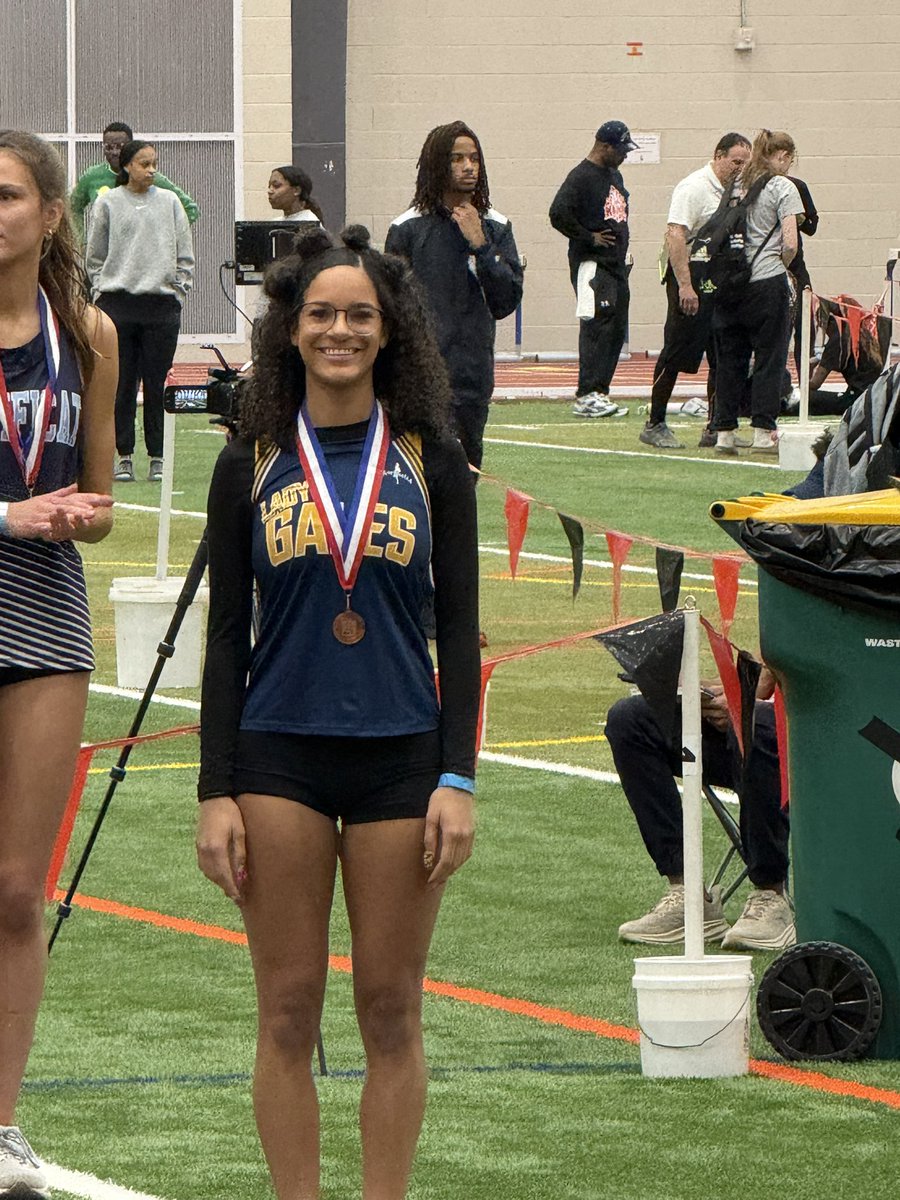 LadyGalesCC's tweet photo. Addison Westbrooks on the podium in the high jump! She places 7th!! #peeptheslippers https://t.co/Jqz4o6OF2V