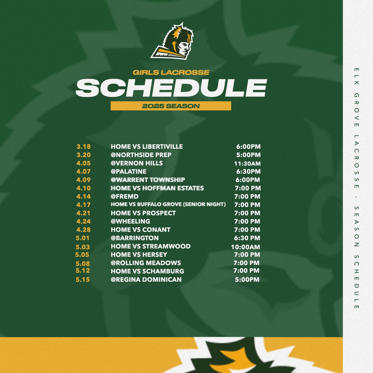 2025 Season Schedule!