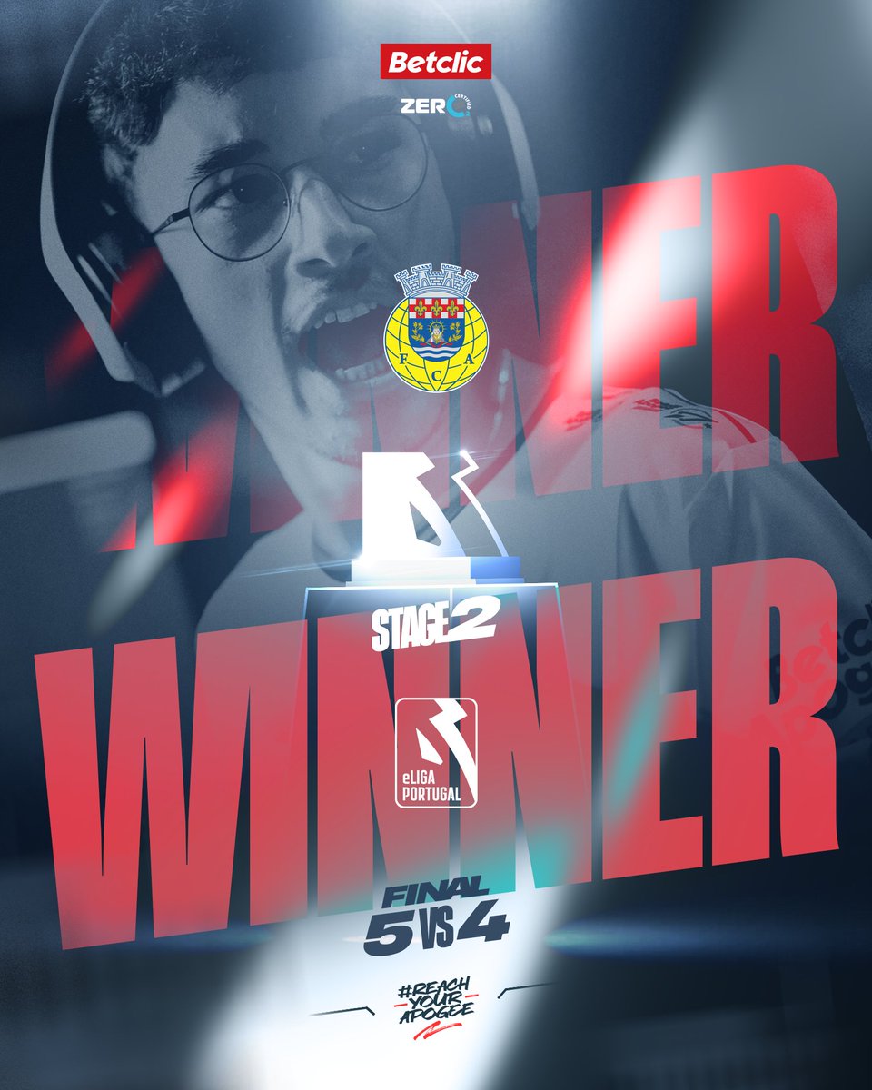 WE ARE THE CHAMPIONS! 🏆

<a href="/Darkley_11/">Darkley11</a> and <a href="/OficialFCArouca/">FC Arouca</a> conquer eLiga Portugal Stage 2 with a massive 5-4 win over Sporting!

What a performance and thank you all for the support!
#ReachYourApogee 🚀