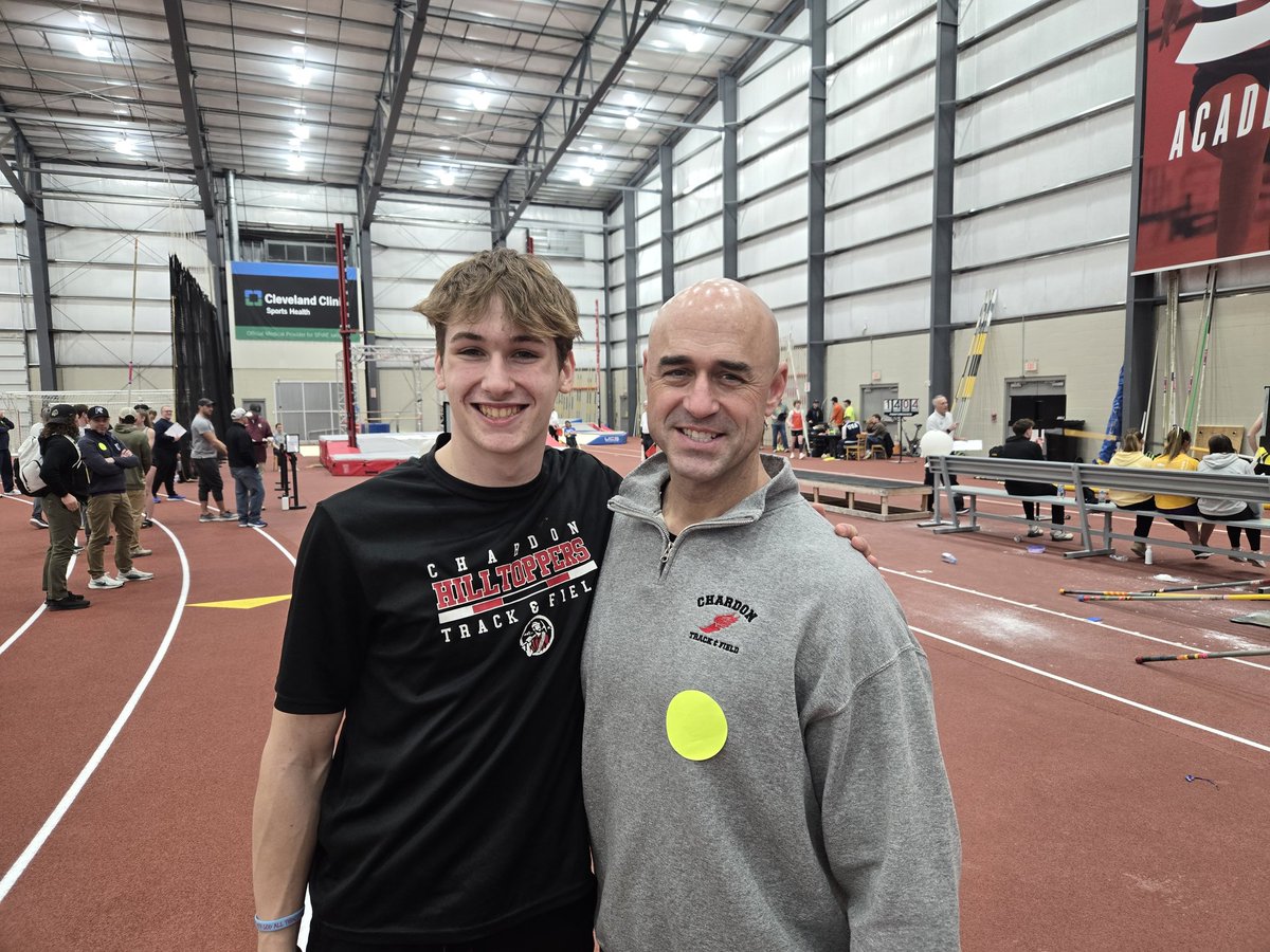 Congratulations to Toby Rogers and Coach Cox!  Toby tied the school pole vault record of 13-6 at the DII Indoor Track and Field State Meet!