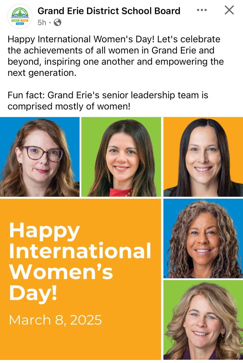 Celebrate the women in your world today!! ⁦<a href="/GEDSB/">Grand Erie District School Board</a>⁩