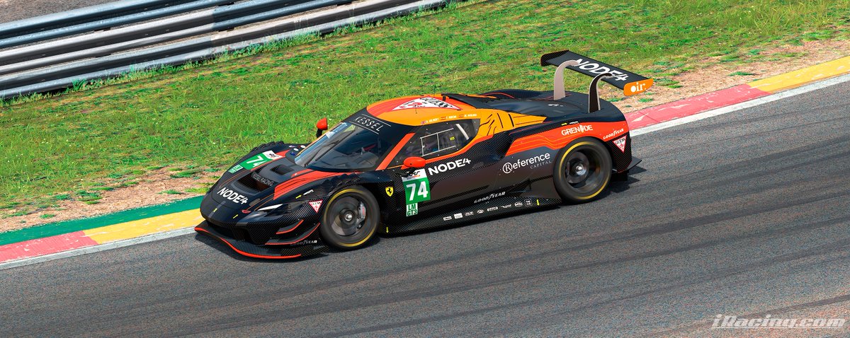 Finde de lluvias = finde de pinturillas 🖌️.
Del mundo real al simulador.  Ferrari 296 Kessel Racing ELMS GT3 (A. Gilbert, F. Rueda y M. Molina)

Link a Trading Paints aquí: goo.su/jer2V