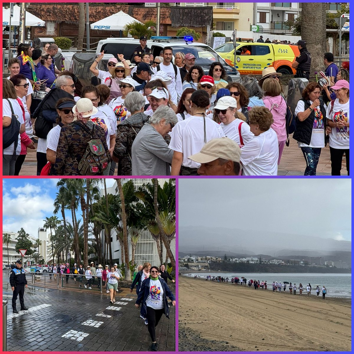 ✅ Hoy hemos celebrado el 8 de Marzo, acompañando 👮👮‍♀️ a  XXV Caminata por la Igualdad, Ma Ángeles Ruano Suárez.

✅  Desde la Casa Condal y hasta el Faro de Maspalomas.

Colaboraron:
@policianacional 
@proteccion_civil_sbt 
#PoliciaLocalSBT 
@provital24h 
#maspalomas➕️segura