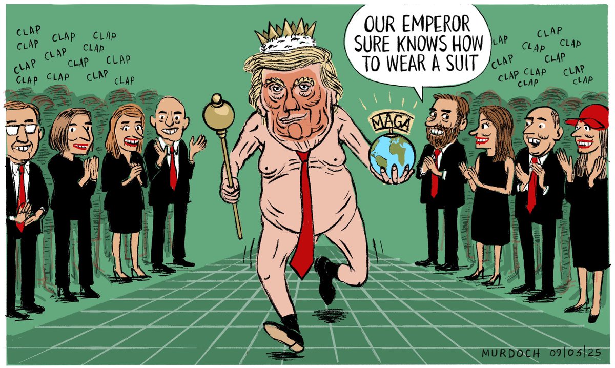 Donald Trump and his court of sycophants.
My #cartoon today #Trump #Zelenskyy #suits #Ukraine #UkraineRussiaWar #USA #Chaos