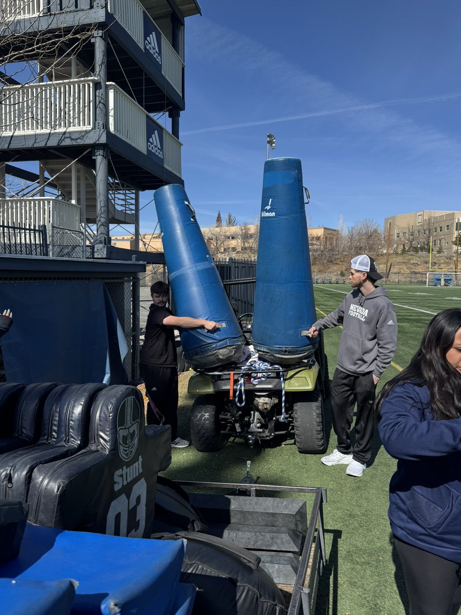 EQ gang getting ready for Spring Ball next week! Excited to get to work 🐺 #RiseTogether