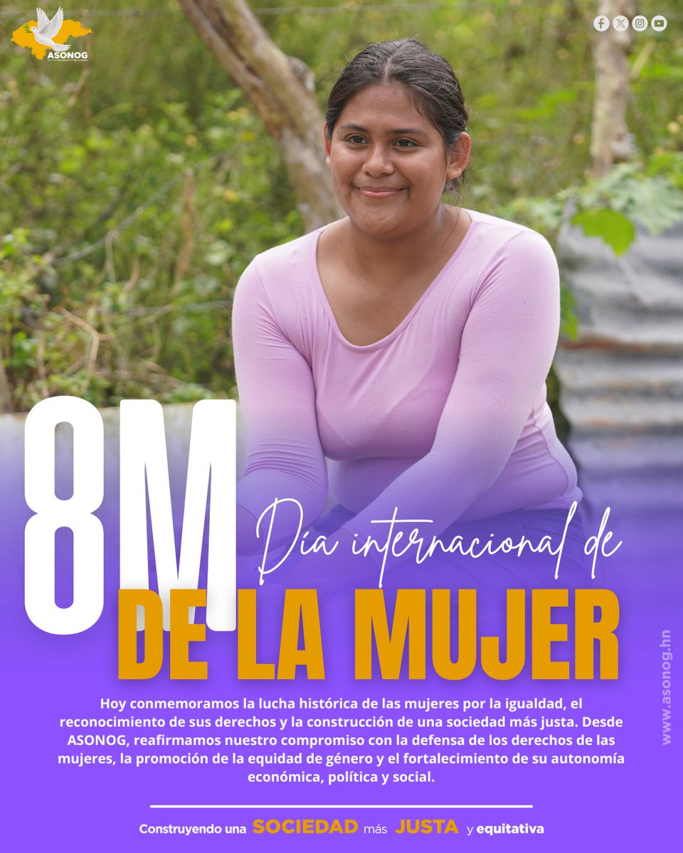 🌸 Hoy conmemoramos el #8M2025 🌸

No es solo una fecha, es la lucha por la igualdad y los derechos de las mujeres. En ASONOG, seguimos fortaleciendo su voz y autonomía. ¡Por una sociedad justa y sin miedo! 💜 #DíaDeLaMujer
