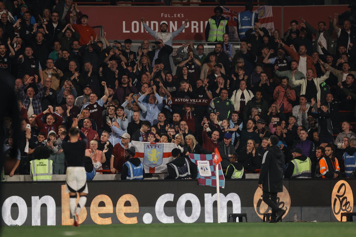 From Bruges to Brentford — thanks for the outstanding support this week Villans 💜

The best fans in the world 👏