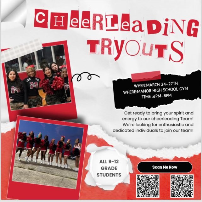 ManorCheer's tweet image. Come and join us!!! Cheer tryouts coming up📣📣!! March 24/27 .. Hope to see you all there ❤️🖤!!!!!!