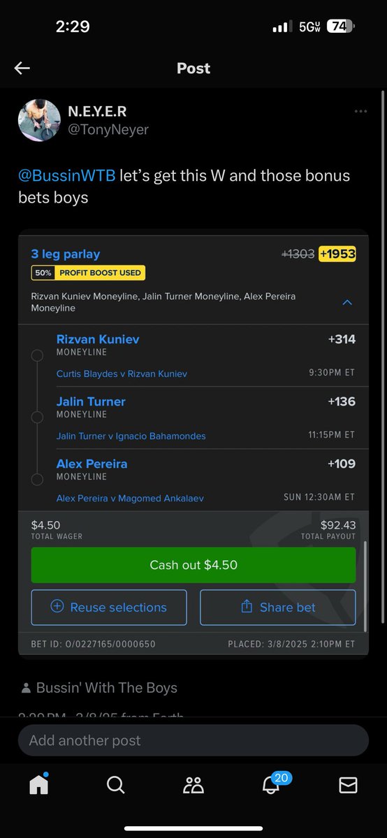 Let’s get this W and these bonus bets 
<a href="/BussinWTB/">Bussin' With The Boys</a> <a href="/FDSportsbook/">FanDuel Sportsbook</a>