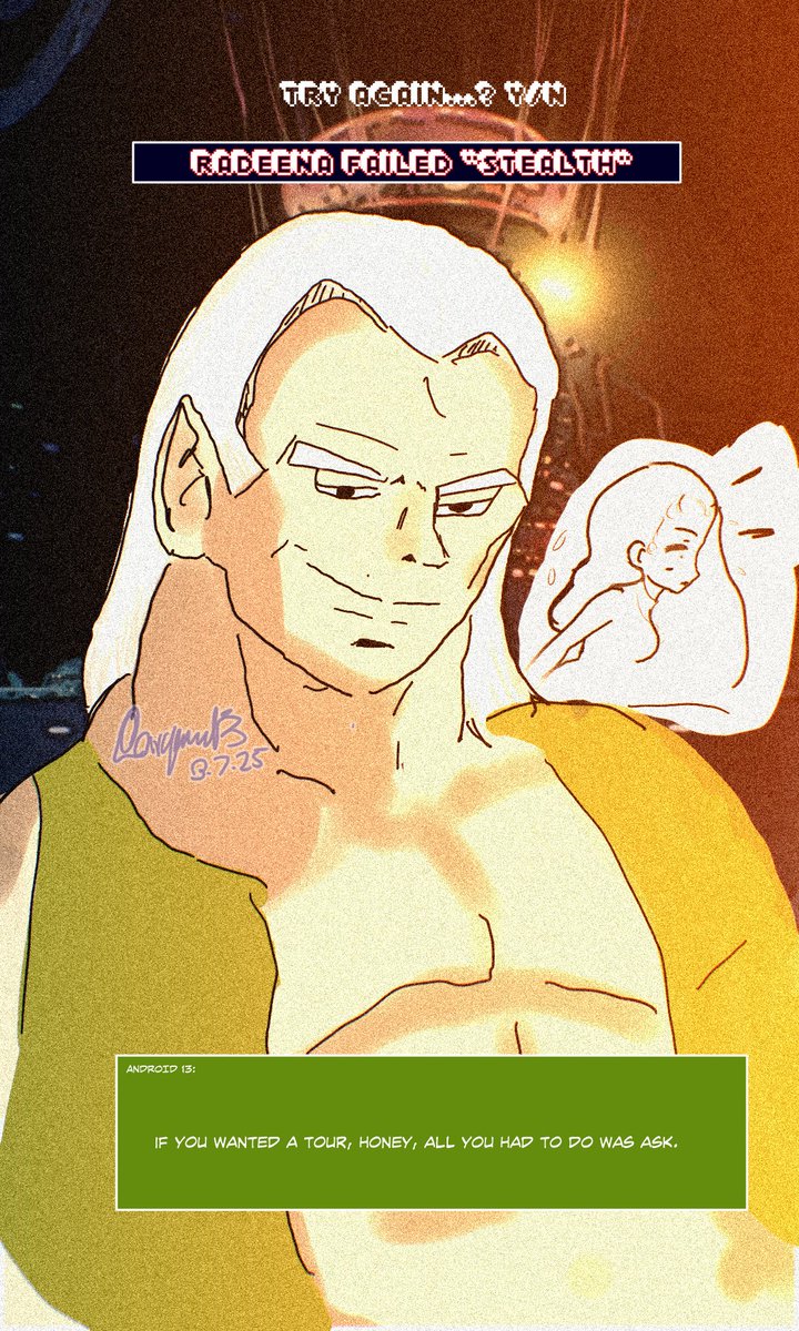 argentiana13's tweet image. Mission failed. #dbzoc #dragonball #android13 #radeena  👀👁️❌