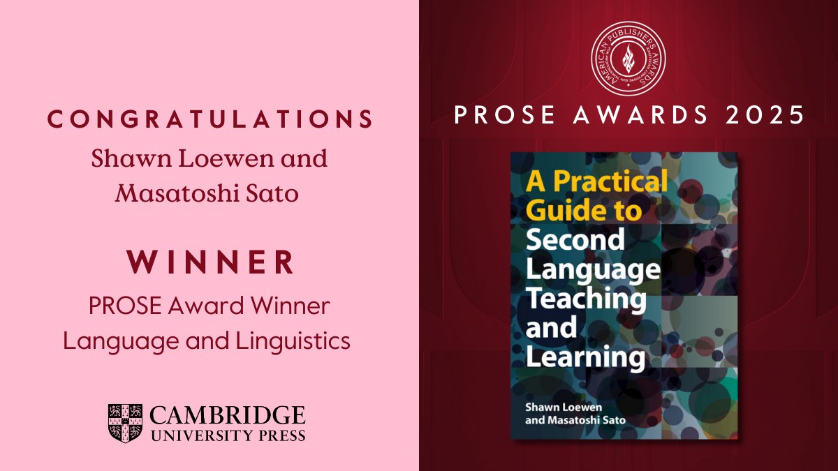 masatoshi_sato's tweet image. I feel researchers tend to forget to stop and celebrate their work; instead, we constantly worry about our next work. Well, we are trying to celebrate 🥳 @CambridgeUP #education #secondlanguage cambridge.org/ca/academic/su…