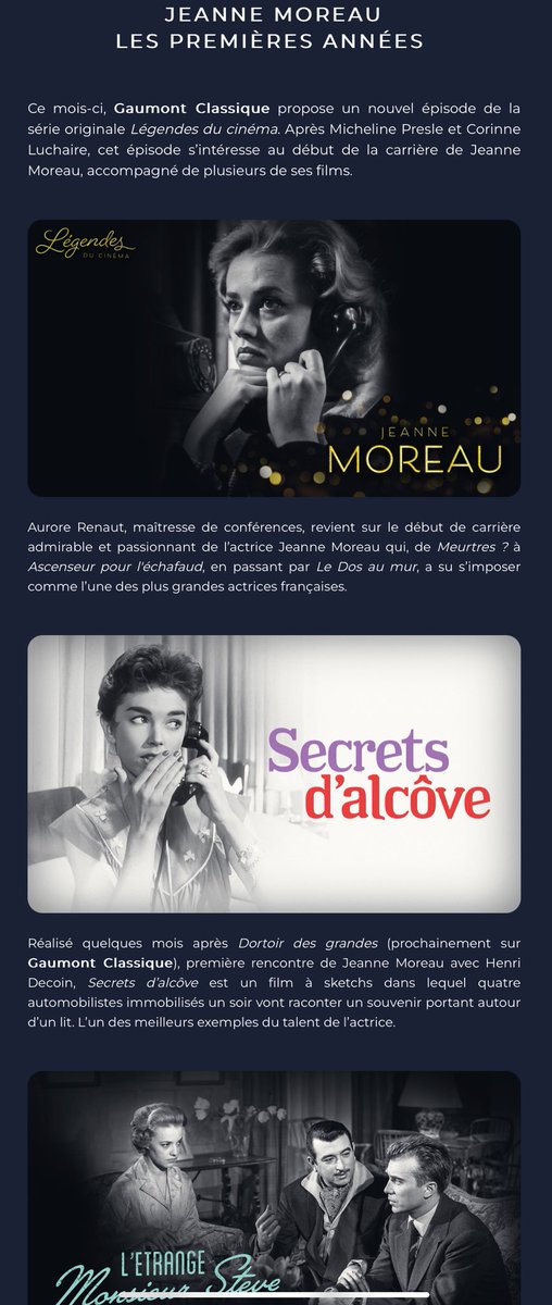 Bon week-end avec Jeanne Moreau sur gaumontclassique.fr