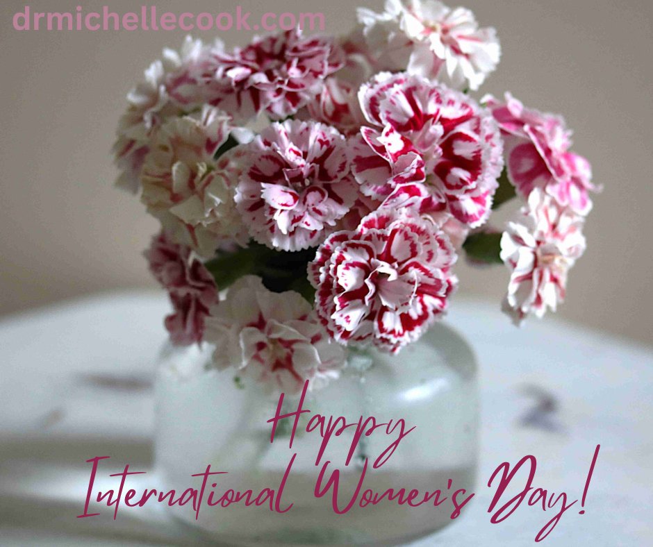 Happy International Women's Day! Here are some carnations I grew last summer in the vintage glass inkwell found in my orchard.