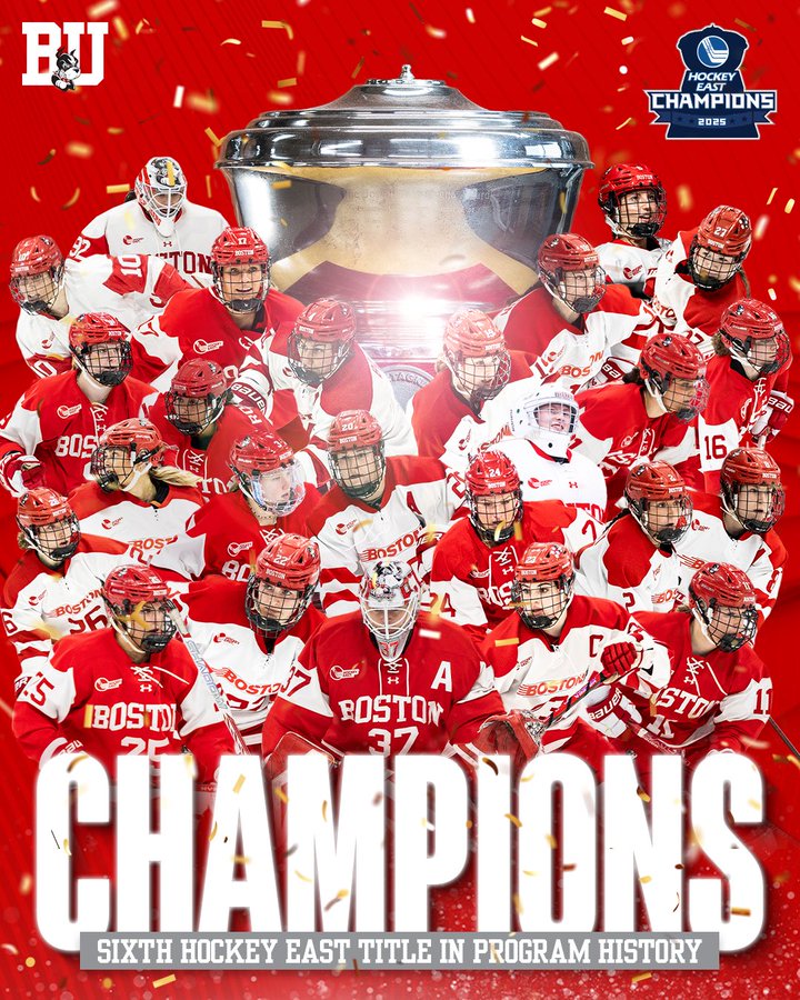 Hockey East Champions; Terriers flatten Catamounts