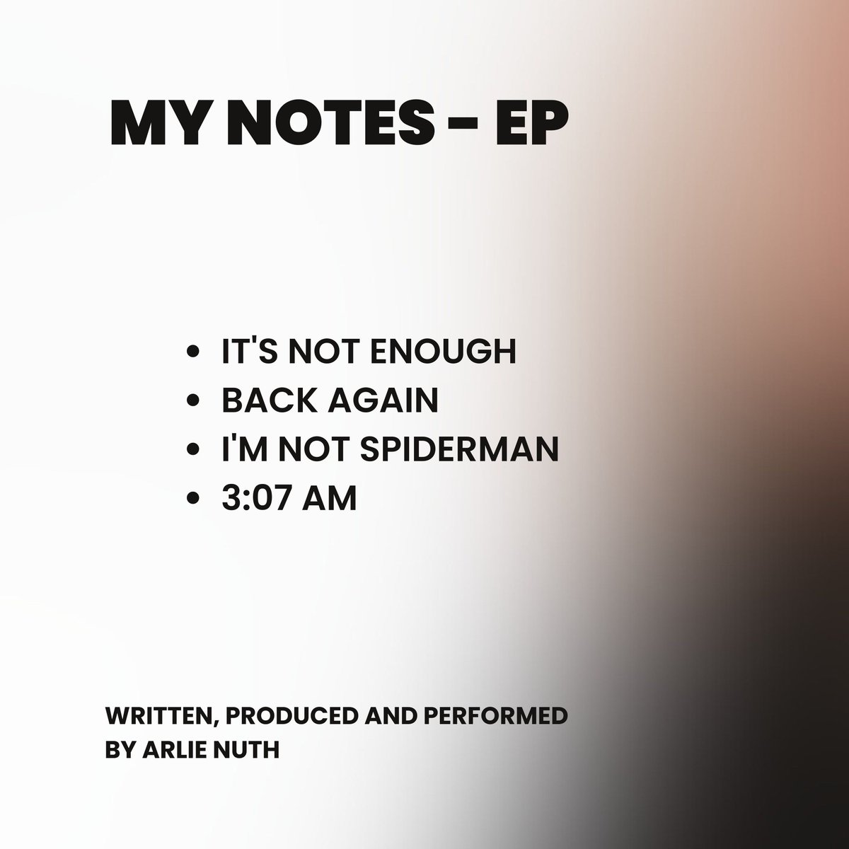 My new EP album "My Notes" is out March 14 ❤️