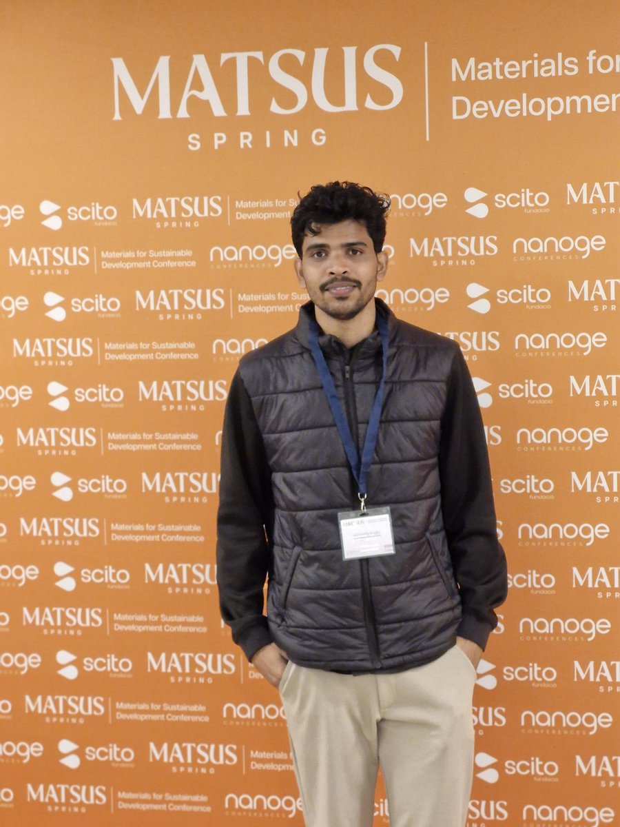 I am thrilled to have the opportunity to showcase our recent work at the Matsus Spring 25 in Seville, Spain, organized by NanoGE. A special thank you to ANRF India for the funding, Dr. Janardan Kundu, and IISER Tirupati for their invaluable support.  <a href="/nanoGe_Conf/">nanoGeConferences</a> <a href="/IiserTirupati/">IISER Tirupati</a>