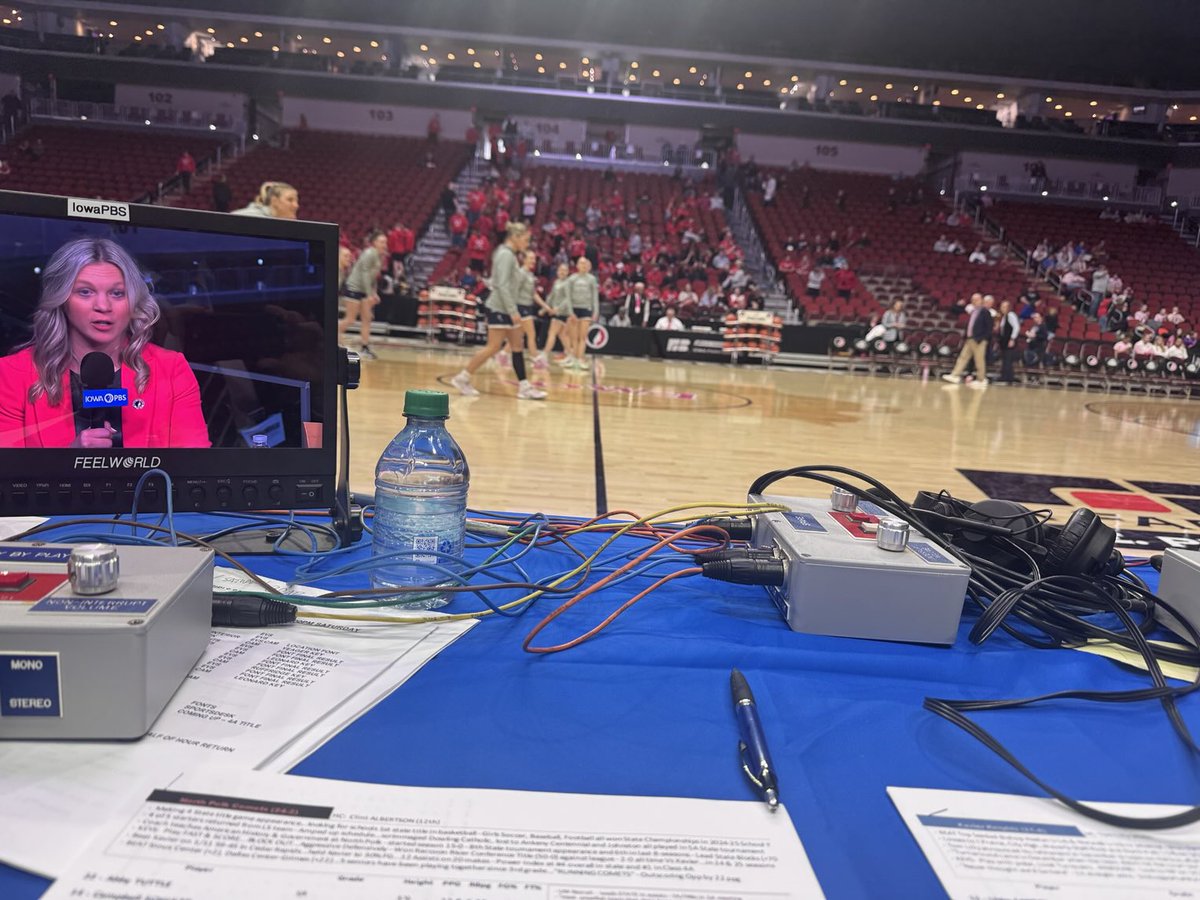 Fun day on tap on ⁦<a href="/IowaPBS/">Iowa PBS</a>⁩ ⁦<a href="/IGHSAU/">IGHSAU</a>⁩ State 🏀 Championships 4A ⁦<a href="/XavierSaints/">Xavier High School</a>⁩ Vs ⁦<a href="/npgirlsbb/">North Polk Girls Basketball</a>⁩ all starting at 2pm #iahsgbb