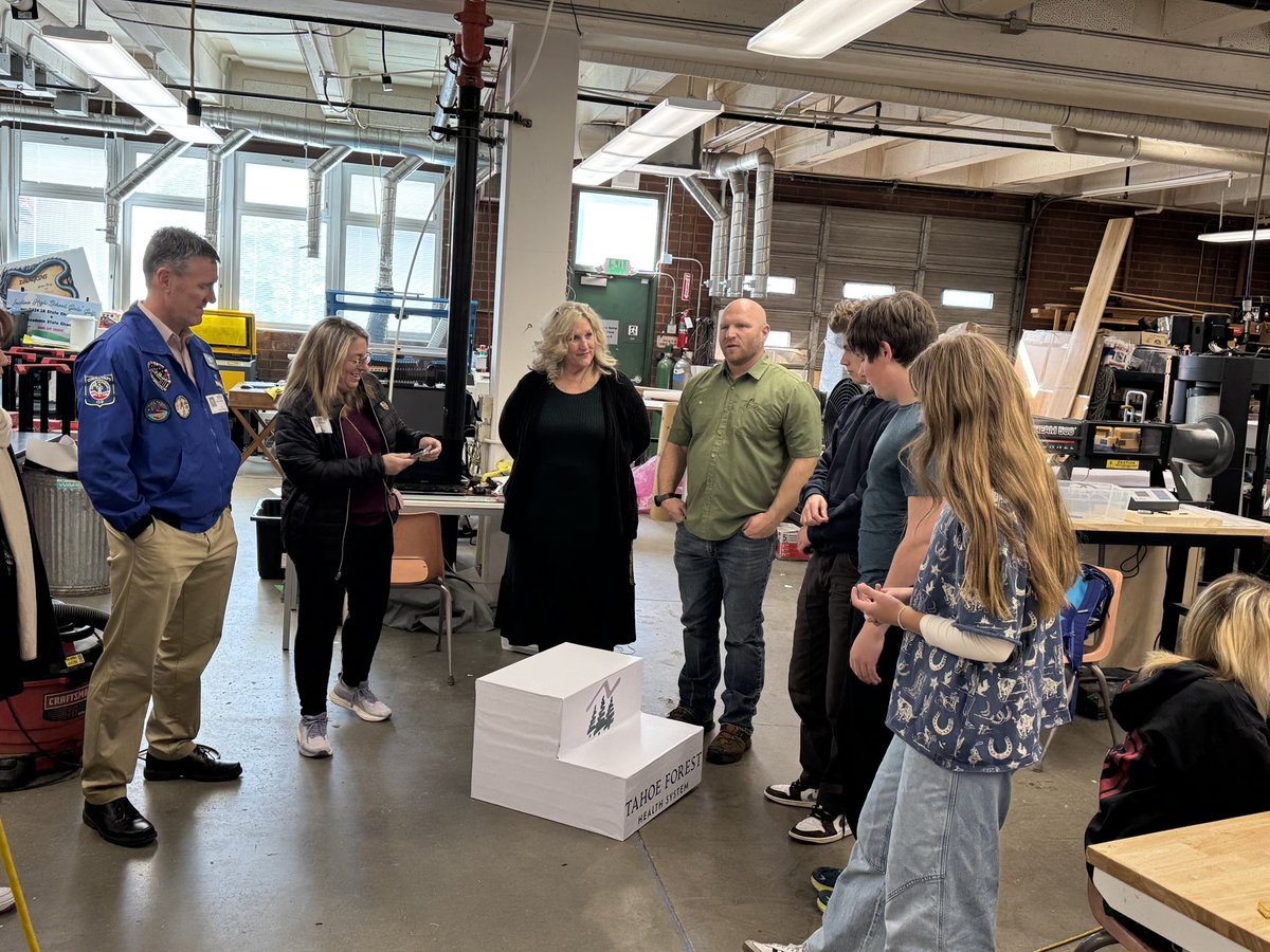 Yesterday Durango High School came to learn about our Personalized Learning Academy and meet some of our scholars.Our scholars made a lasting impression on our guests with their innovative, individualized projects for Tahoe Forest Hospital.  #integrityscholarshiphumaity