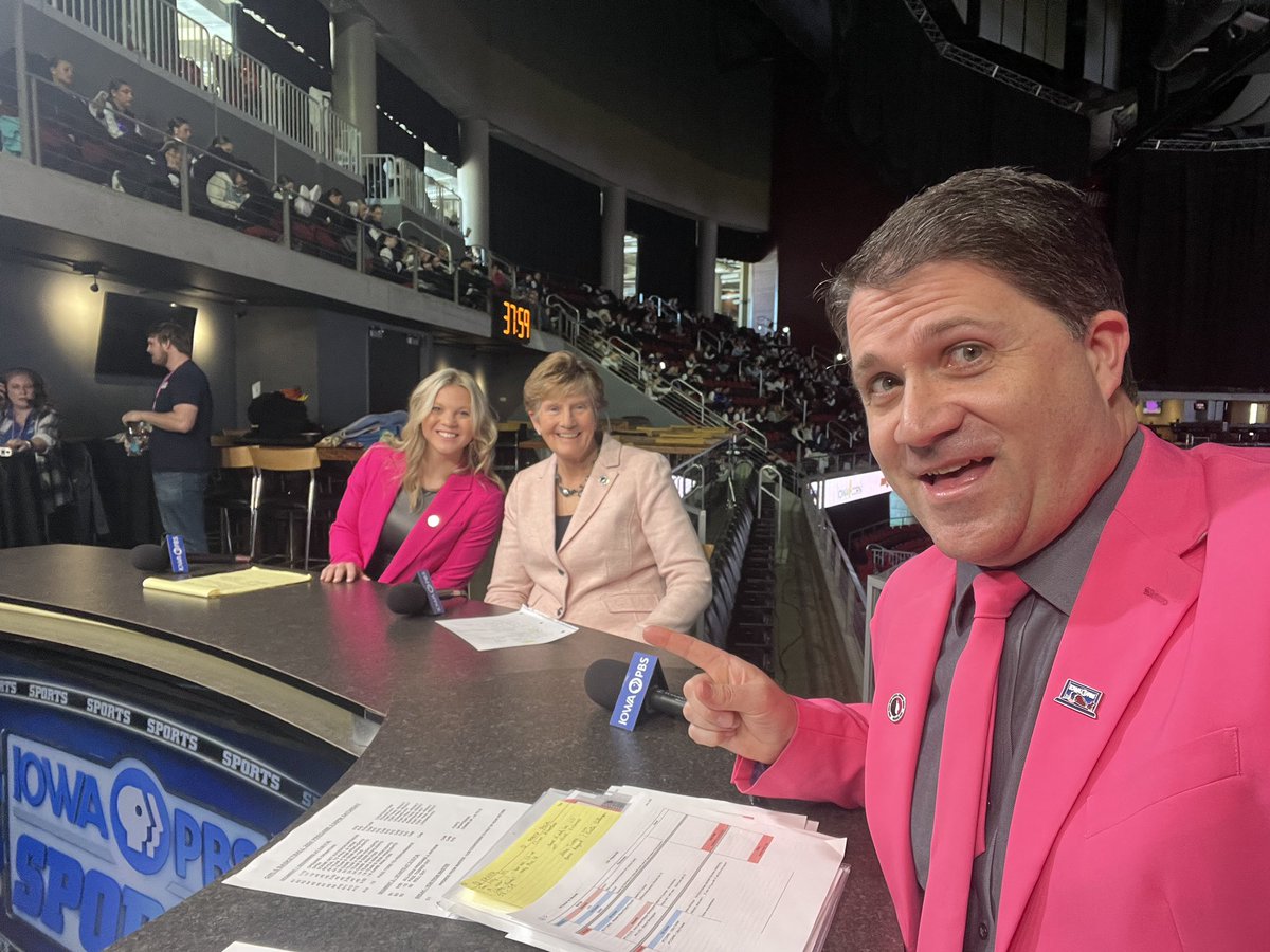 Saturdays are for basketball. <a href="/ERuffridge/">Elle Ruffridge</a> <a href="/LauraLeonard31/">L A Leonard</a> and I are ready for the or pregame on <a href="/IowaPBS/">Iowa PBS</a> for <a href="/IGHSAU/">IGHSAU</a>. <a href="/BradWellsTV/">Brad Wells</a> and <a href="/BJSchaben/">BJ Schaben</a> here for the call. #iahsbkb
