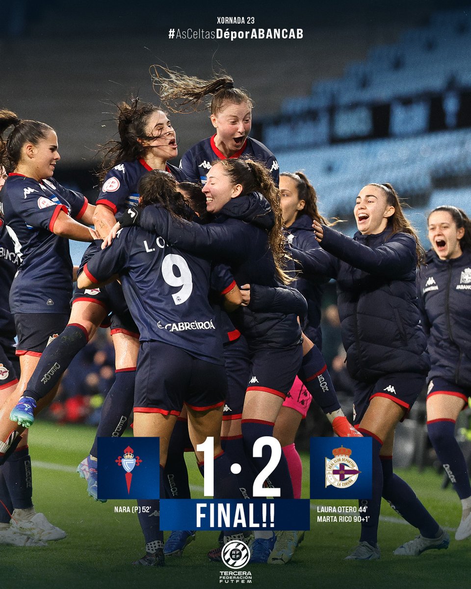 Fiiiiinaaaaal en ABANCA-Balaídos!

⏱️ 90’ | 1️⃣ - 2️⃣ |

#AsCeltasDéporABANCAB