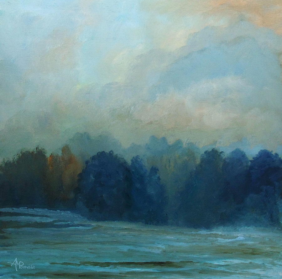 This is my painting "Night Fading In The Woods".