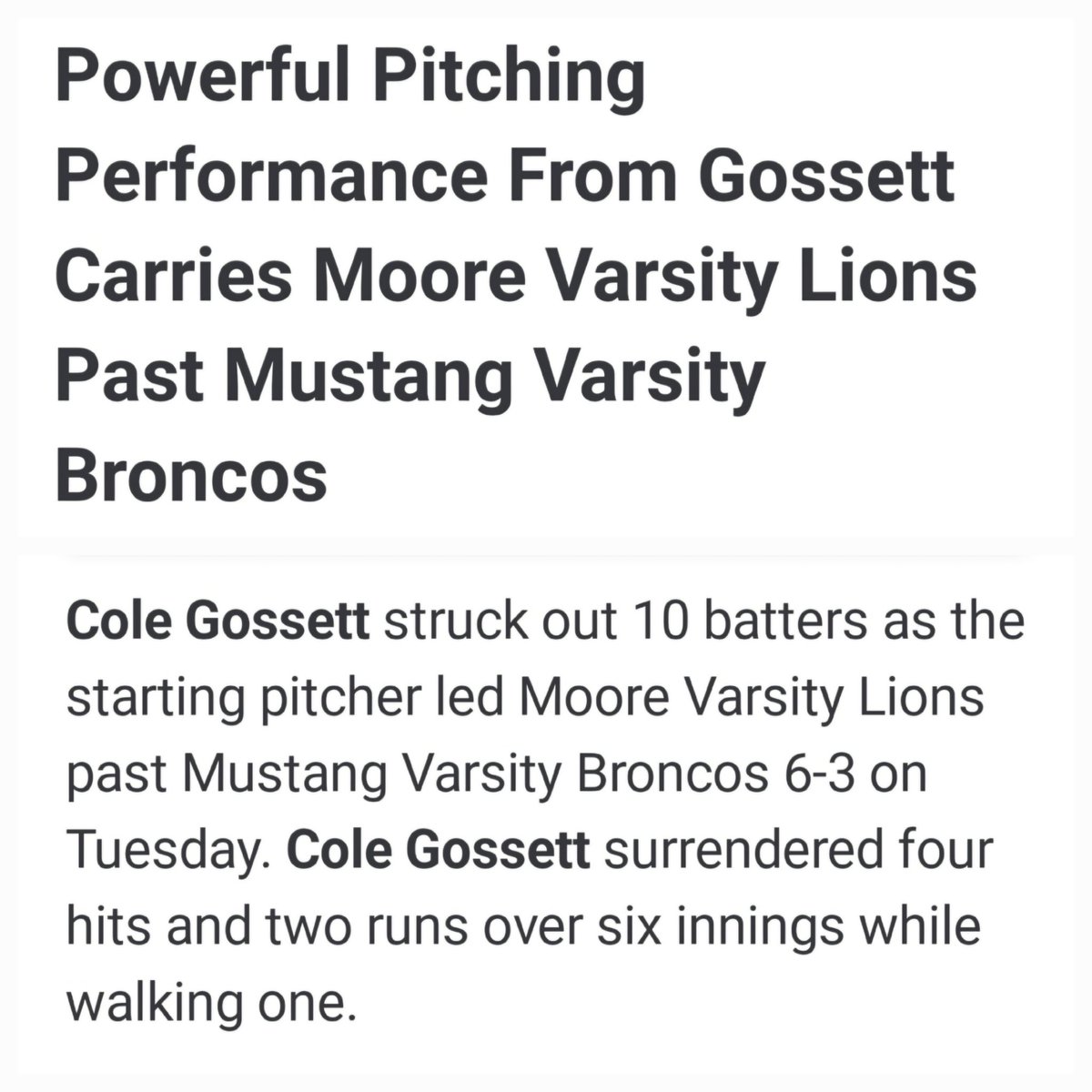 First start of junior year
-fastball up to 89