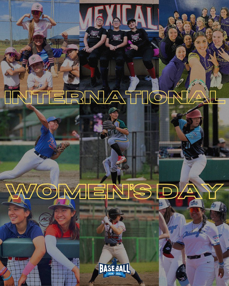 To the thousands of girls around the globe who continue to blaze a trail to  play, coach, and lead in the game they love most, today — and every day — is for you 🤝💪 #internationalwomensday #futureofbaseball