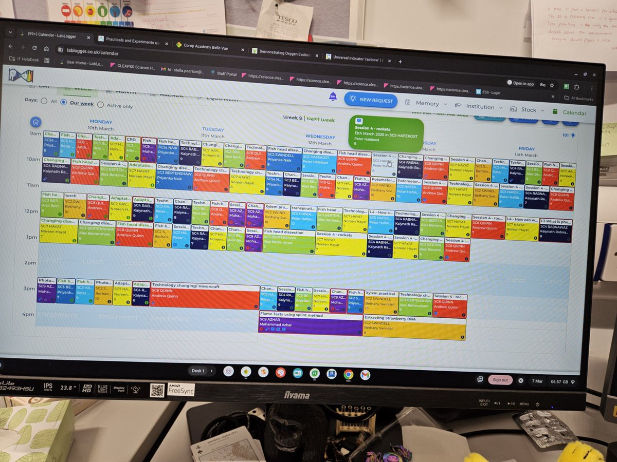 I am already having nightmares! 
Can a lone science technician  really handle this? 🤔🤯At least I have lablogger to keep me organised.
#101practicals #science #technician  #challengeaccepted