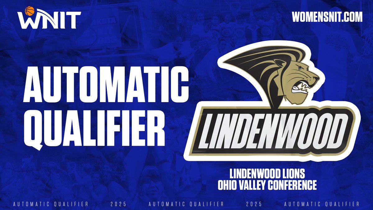 WNIT (@womensnit) on Twitter photo The first Automatic Qualifier in 2025 is <a href="/LindenwoodWBB/">Lindenwood Women’s Basketball</a> out of the <a href="/OVCSports/">Ohio Valley Conference</a>!
<a href="/LU_Lions/">Lindenwood Athletics</a> #WNIT The first Automatic Qualifier in 2025 is <a href="/LindenwoodWBB/">Lindenwood Women’s Basketball</a> out of the <a href="/OVCSports/">Ohio Valley Conference</a>!
<a href="/LU_Lions/">Lindenwood Athletics</a> #WNIT