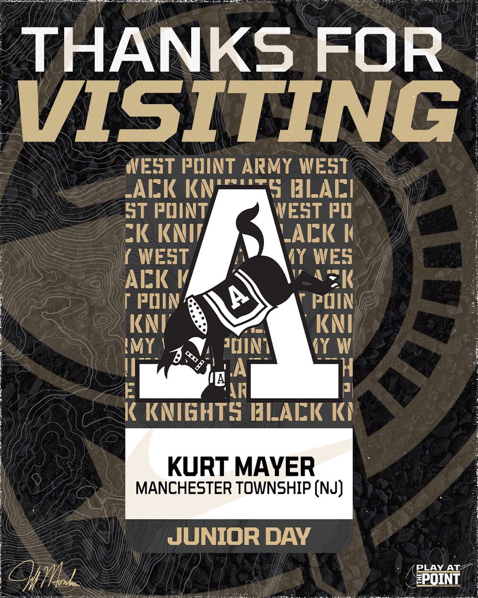 Kurtis Mayer (@kurtismayer9) on Twitter photo Huge thanks to <a href="/CoachJeffMonken/">Jeff Monken</a> and <a href="/ArmyWP_Football/">Army Football</a> for having me on campus today for a very fun and welcoming junior day!!! <a href="/ManchesterTwpFB/">Manchester Twp. HS Football</a> <a href="/CoachTFarrell/">Coach Tommy Farrell</a> Huge thanks to <a href="/CoachJeffMonken/">Jeff Monken</a> and <a href="/ArmyWP_Football/">Army Football</a> for having me on campus today for a very fun and welcoming junior day!!! <a href="/ManchesterTwpFB/">Manchester Twp. HS Football</a> <a href="/CoachTFarrell/">Coach Tommy Farrell</a>