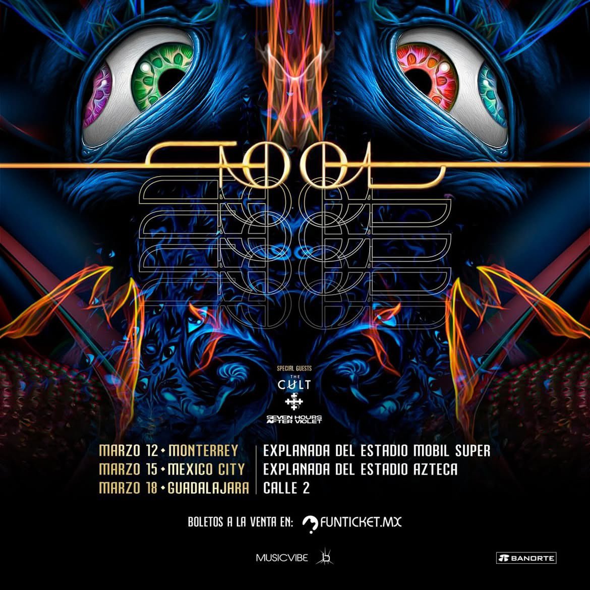 🪬👁️FALTA UNA SEMANA PARA EL REGRESO DE TOOL!! 👁️🪬

Prepárate para un viaje multisensorial el 15 de marzo en la Explanada del Estadio Azteca. 🔥

🎟️ FunTicket
📍Explanada del estadio azteca 
@tool
@altpr 
<a href="/musicvibe/">lavibe</a>