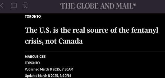 Raghu Venugopal MD (@raghu_venugopal) on Twitter photo -The US started the opioid crisis
-The US sends huge amounts of drugs to Canada
-Most illegal guns in Canada comes from the US
-The US is killing Canadians
"If the Americans insist on finding someone to blame, they need only look in the nearest mirror" By <a href="/marcusbgee/">Marcus Gee</a> -The US started the opioid crisis
-The US sends huge amounts of drugs to Canada
-Most illegal guns in Canada comes from the US
-The US is killing Canadians
"If the Americans insist on finding someone to blame, they need only look in the nearest mirror" By <a href="/marcusbgee/">Marcus Gee</a>