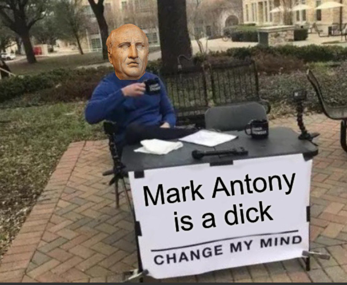 Cicero, writing the Philippics ...