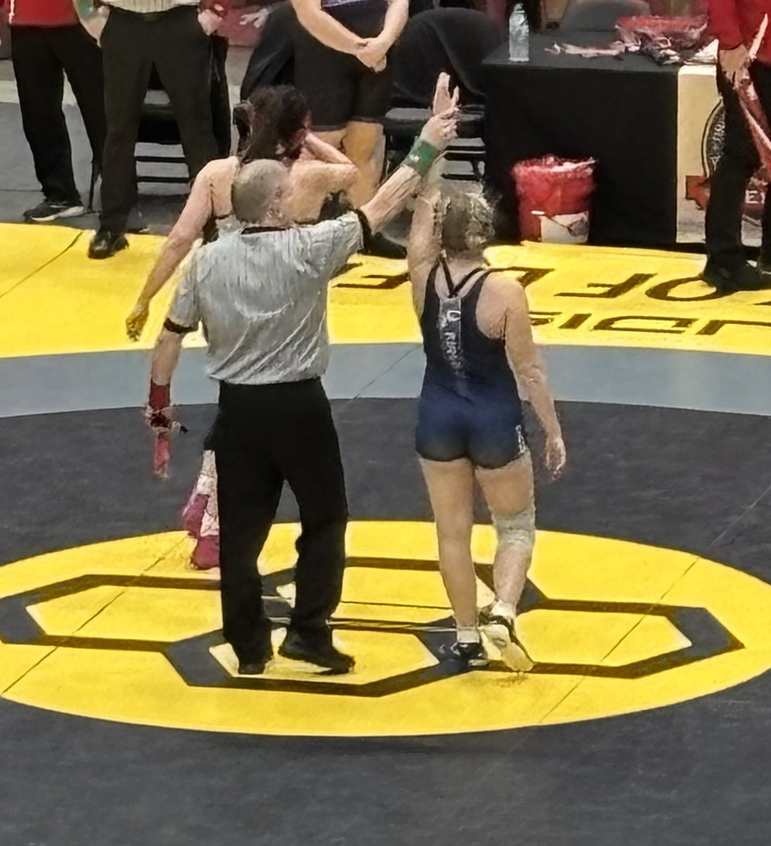 STATE CHAMPIONSHIPS
155 - Paige Russell with a takedown in Sudden Victory to win 8-5 over Austintown Fitch to secure a top 6 finish!  Paige will wrestle in the Consolation Semifinals tomorrow morning.