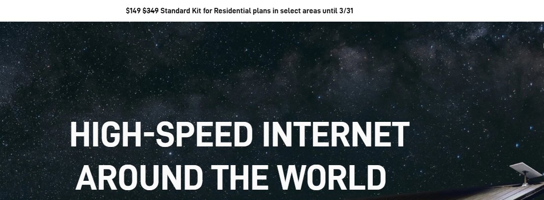 ImNoBetterThanU's tweet image. You can get a @Starlink standard kit for $149.00 until 3/31 in some regions!
You should go see if you qualify!
 #Starlink  #InternetForAll #SpaceX