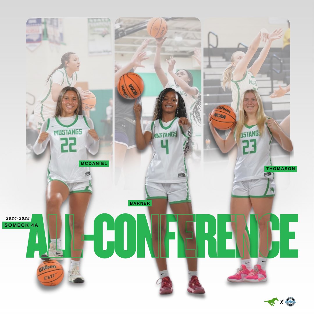 Congratulations to our SoMeck 4A All-Conference Players 💚 

‘25 Chayla McDaniel 
‘27 Amani Barner 
‘26 Summer Thomason
