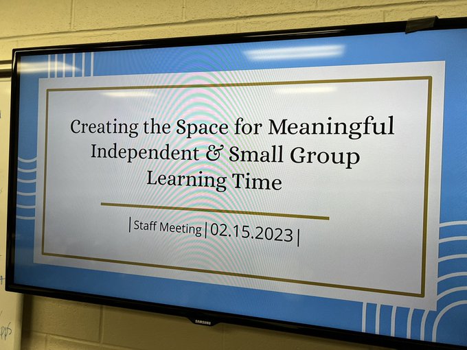 PrincipalProj's tweet photo. "Choose your own adventure!"
That's the prompt teachers follow during this PD session, which models ways to set up small-group learning time.
(πΈ via P @Ms_Bazz, PD via educator @MrsJanuszyk) #PrincipalHack https://t.co/BWDqUoQa8W