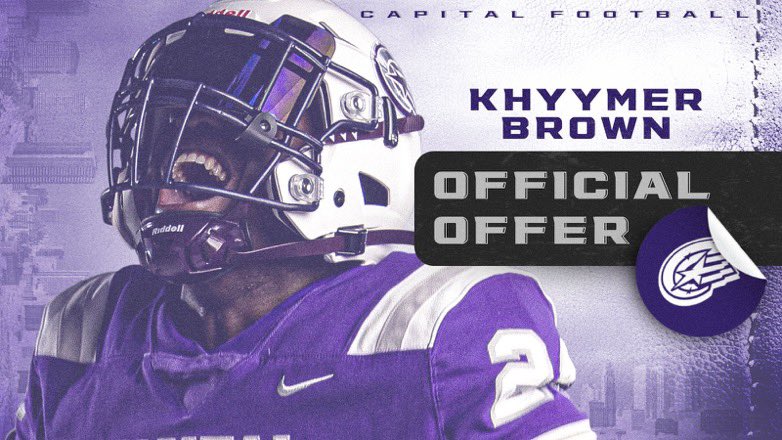 Khyymer Brown (@khyymerr) on Twitter photo After a talk with <a href="/Coachcalexander/">Charles Alexander</a> I’ve been blessed to receive an offer from Capital University AGTG✝️
<a href="/CoachBrown_Pax/">Steve Brown</a> After a talk with <a href="/Coachcalexander/">Charles Alexander</a> I’ve been blessed to receive an offer from Capital University AGTG✝️
<a href="/CoachBrown_Pax/">Steve Brown</a>