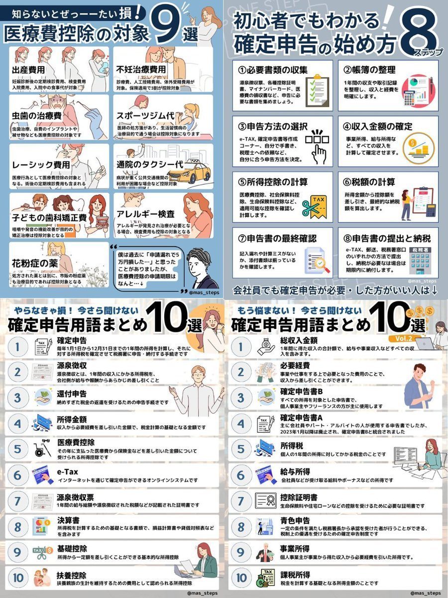 確定申告で悩んだらこれ使ってください！