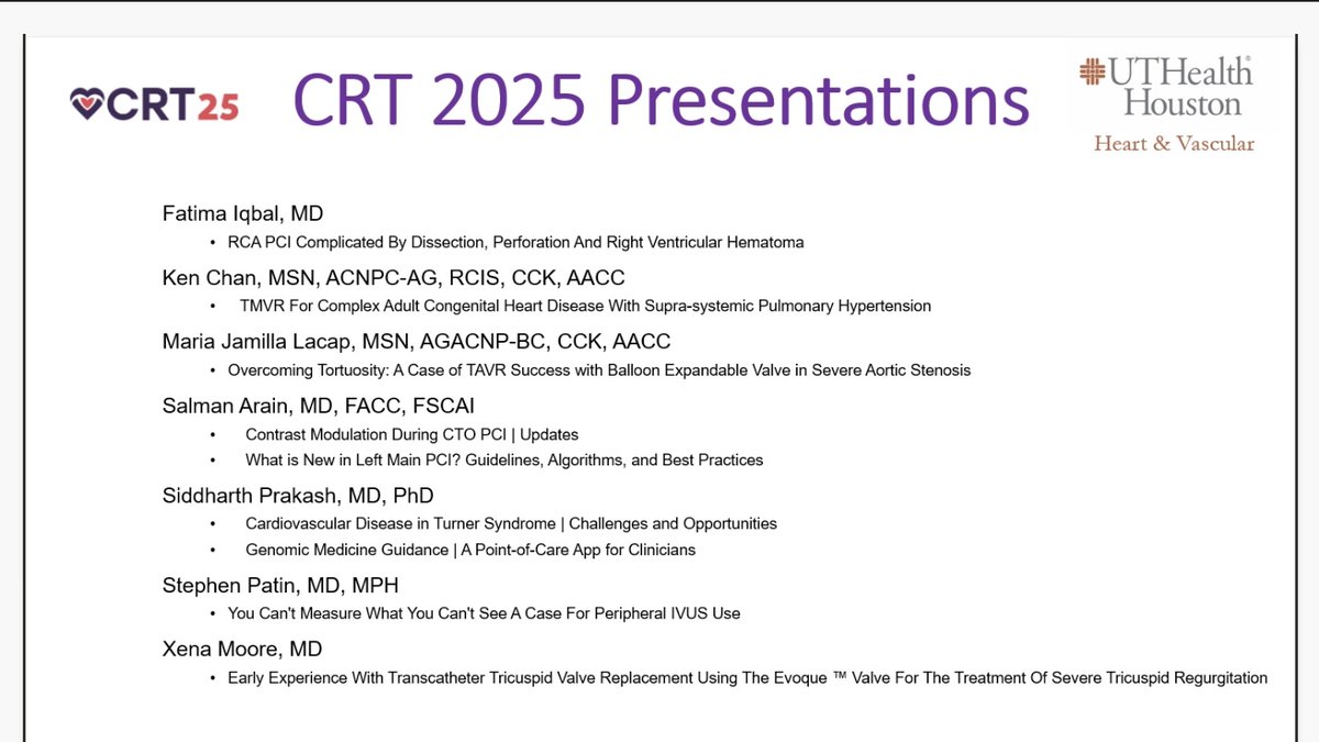 Deepa (@drdeepa1020) on Twitter photo The <a href="/UTHeartVascular/">UTHealth Houston Heart & Vascular</a> representation at #CRT2025!
<a href="/UTHimres/">UTHealth Houston IM Residency</a> <a href="/KChanOTQ/">Ken</a> <a href="/realarainmd/">Salman Arain</a> <a href="/skprakash1/">Siddharth Prakash</a> The <a href="/UTHeartVascular/">UTHealth Houston Heart & Vascular</a> representation at #CRT2025!
<a href="/UTHimres/">UTHealth Houston IM Residency</a> <a href="/KChanOTQ/">Ken</a> <a href="/realarainmd/">Salman Arain</a> <a href="/skprakash1/">Siddharth Prakash</a>