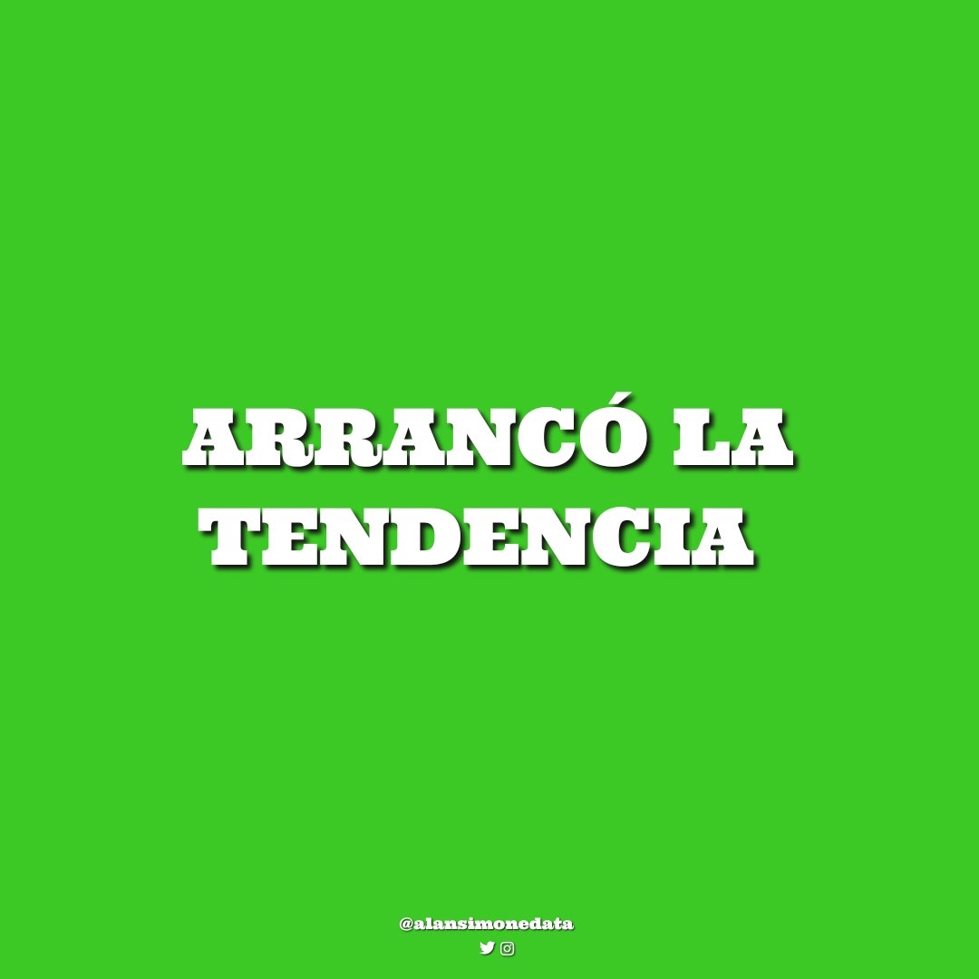 Comenzamos con la tendencia.

Recuerden:

- NO usar emojis
- NO poner links
- NO usar números
- NO likes
- SOLO rt
- Cada vez que se les pida una meta de comentarios siempre agregar palabra aparte de la tendencia.

ALAN AL 9009