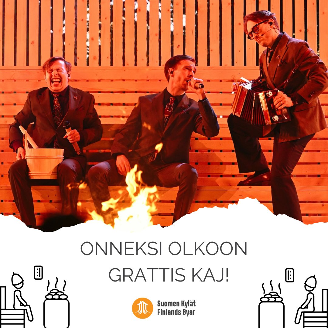 🎉 Onnea - Grattis KAJ – Melodifestivalenin voittajat!
Suomen Kylät ry onnittelee lämpimästi KAJ:ta upeasta voitosta Melodifestivalenissa!
<a href="/SVTmelfest/">Melodifestivalen</a> <a href="/melfest_en/">Melodifestivalen (en)</a> #eurovision #euroviisut #YlpeydelläKylästä #KAJ #sauna #bastu <a href="/SvenskfiByar/">Svenskfinlands Byar</a>