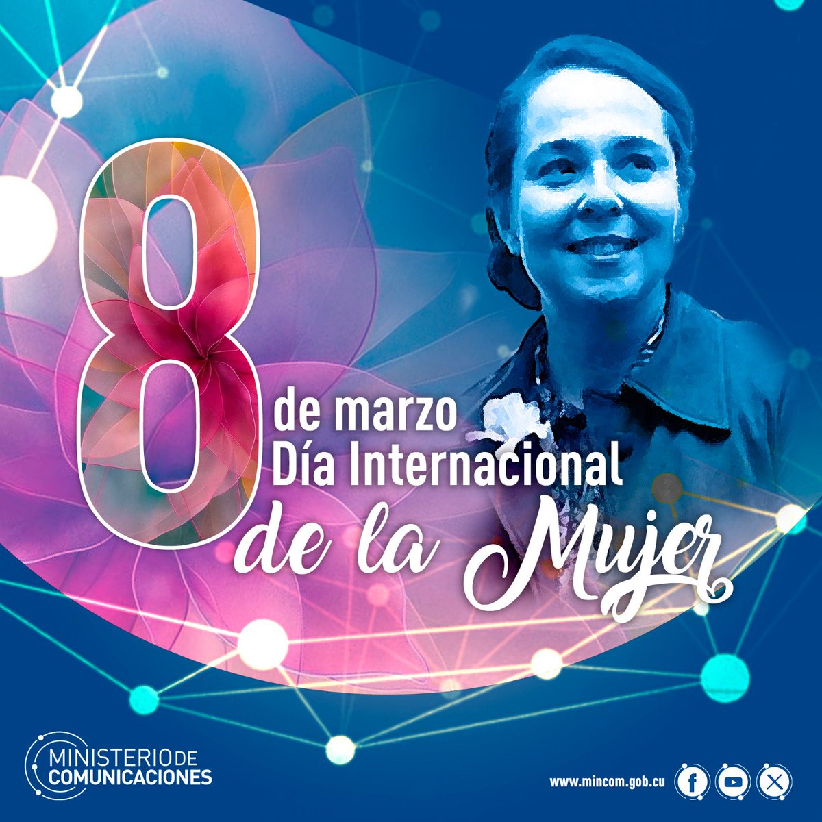 ¡Muchas felicidades a todas las #MujeresEnRevolución, en especial las que integran el sistema <a href="/MINCOMCuba/">Ministerio de Comunicaciones Cuba</a>! Resilientes, creativas, abnegadas, ejemplos de aquello que escribiera Martí: "cuando la mujer culta y virtuosa unge la obra con la miel de su cariño, la obra es invencible".